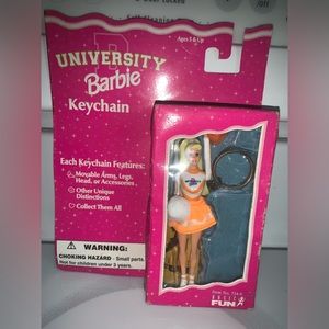 NIP 1998 University Barbie Keychain